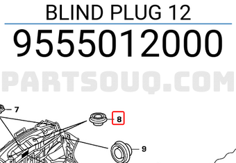 Honda 9555012000 BLIND PLUG 12