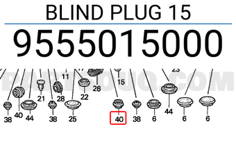 Honda 9555015000 BLIND PLUG 15