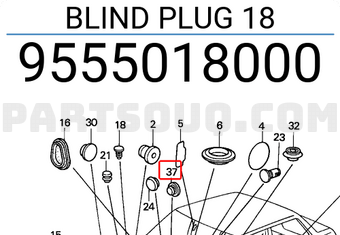 Honda 9555018000 BLIND PLUG 18