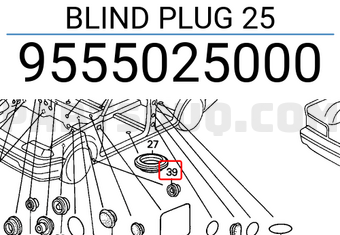 Honda 9555025000 BLIND PLUG 25