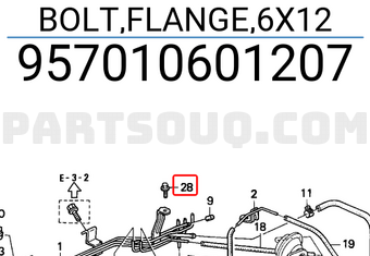 Honda 957010601207 BOLT,FLANGE,6X12