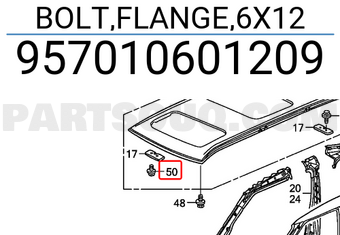 Honda 957010601209 BOLT,FLANGE,6X12
