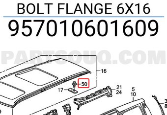 Honda 957010601609 BOLT FLANGE 6X16