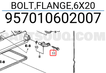Honda 957010602007 BOLT,FLANGE,6X20