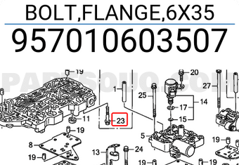 Honda 957010603507 BOLT,FLANGE,6X35