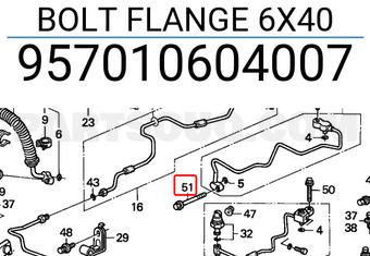 Honda 957010604007 BOLT FLANGE 6X40