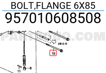Honda 957010608508 BOLT,FLANGE 6X85