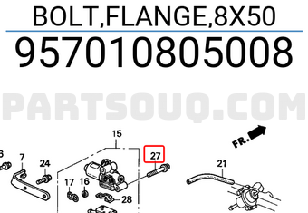 Honda 957010805008 BOLT,FLANGE,8X50