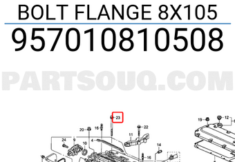 Honda 957010810508 BOLT FLANGE 8X105