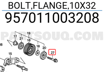 Honda 957011003208 BOLT,FLANGE,10X32