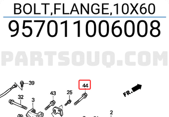 Honda 957011006008 BOLT,FLANGE,10X60