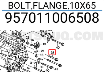Honda 957011006508 BOLT,FLANGE,10X65