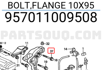 Honda 957011009508 BOLT,FLANGE 10X95