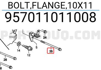 Honda 957011011008 BOLT,FLANGE,10X11