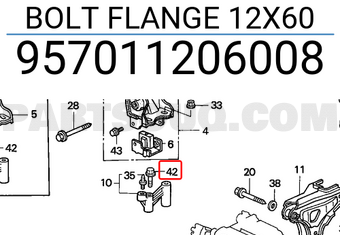 Honda 957011206008 BOLT FLANGE 12X60