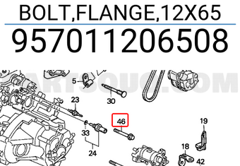 Honda 957011206508 BOLT,FLANGE,12X65