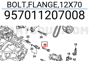 Honda 957011207008 BOLT,FLANGE,12X70