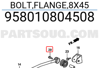 Honda 958010804508 BOLT,FLANGE,8X45