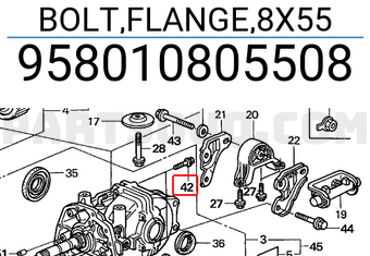 Honda 958010805508 BOLT,FLANGE,8X55
