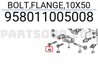 Honda 958011005008 BOLT,FLANGE,10X50