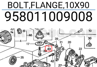 Honda 958011009008 BOLT,FLANGE,10X90