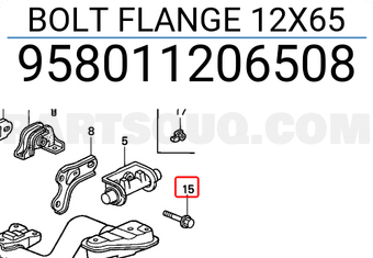 Honda 958011206508 BOLT FLANGE 12X65