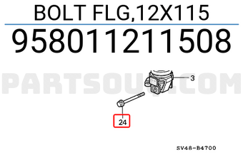 Honda 958011211508 BOLT FLG,12X115