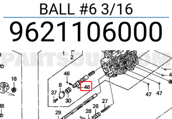 Honda 9621106000 BALL #6 3/16