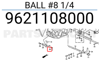 Honda 9621108000 BALL #8 1/4