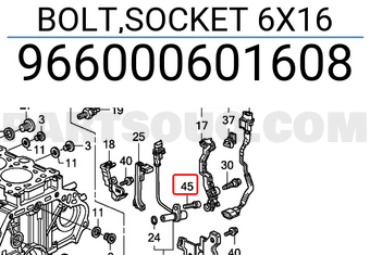 Honda 966000601608 BOLT,SOCKET 6X16