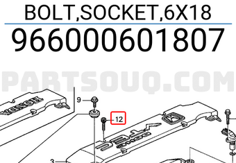 Honda 966000601807 BOLT,SOCKET,6X18