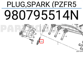 Honda 980795514N PLUG,SPARK (PZFR5