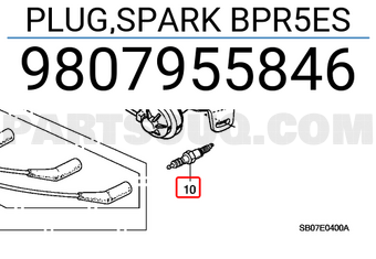 Honda 9807955846 PLUG,SPARK BPR5ES
