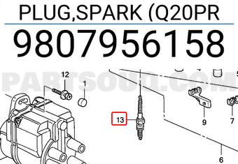 Honda 9807956158 PLUG,SPARK (Q20PR