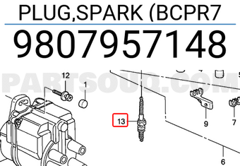 Honda 9807957148 PLUG,SPARK (BCPR7