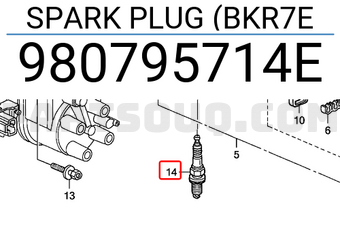 Honda 980795714E SPARK PLUG (BKR7E