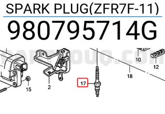 Honda 980795714G SPARK PLUG(ZFR7F-11)
