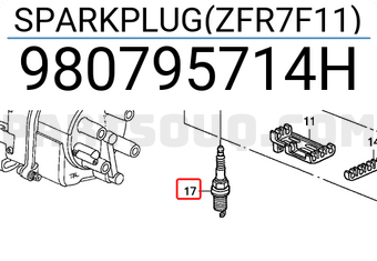 Honda 980795714H SPARKPLUG(ZFR7F11)