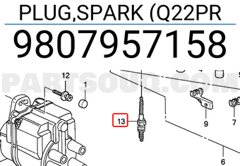 Honda 9807957158 PLUG,SPARK (Q22PR