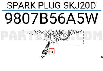 Honda 9807B56A5W SPARK PLUG SKJ20D