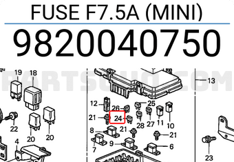 Honda 9820040750 FUSE F7.5A (MINI)