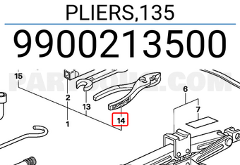 Honda 9900213500 PLIERS,135