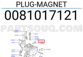 Hyundai / KIA 0081017121 PLUG-MAGNET