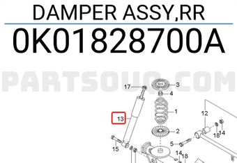 Hyundai / KIA 0K01828700A DAMPER ASSY,RR