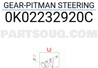 Hyundai / KIA 0K02232920C GEAR-PITMAN STEERING