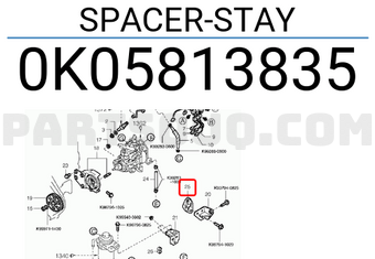 Hyundai / KIA 0K05813835 SPACER-STAY