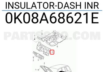 Hyundai / KIA 0K08A68621E INSULATOR-DASH INR