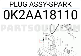 Hyundai / KIA 0K2AA18110 PLUG ASSY-SPARK