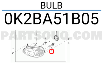 Hyundai / KIA 0K2BA51B05 BULB