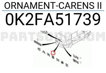 Hyundai / KIA 0K2FA51739 ORNAMENT-CARENS II